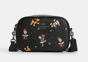 Coach Disney X Mini Jamie Camera Bag with Holiday Print Black Multi CN027 thumbnail 1