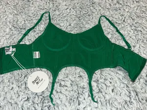 Princess Polly NWT Emmanuel Lacy Corset Top Green Adjustable Straps thumbnail 11