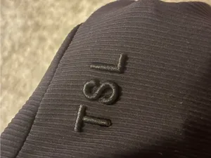 (TSL) Black Ribbed Cropped Long Sleeve Workout Jacket: Size XL - See Measurement thumbnail 7