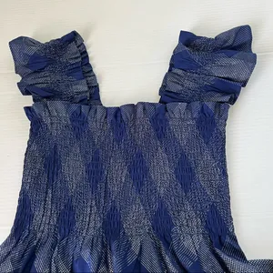 Hill House Ellie Nap Dress Navy Glitter Check, XS thumbnail 10