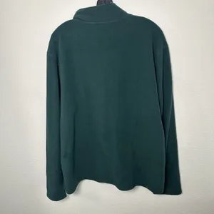 Lands' End Women's Deep Forest‎ Green Fleece Quarter Zip Pull Over Size XL thumbnail 7