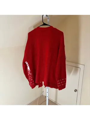 Lane Bryant EUC Women's Red Fair Isle Cardigan Sweater Size 18/20 thumbnail 5
