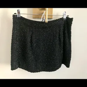 Karina Grimaldi Black Silk Sequin Skirt Sz S $218 thumbnail 5