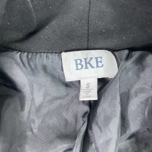 BKE Jacket Womens Small Black Faux Suede‎ Moto Quilted Shoulder Zip Biker thumbnail 3