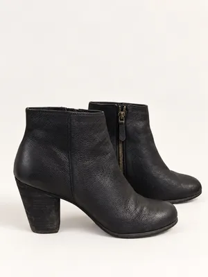 bp Nordstrom black leather ankle booties thumbnail 4