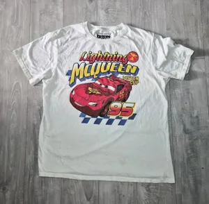 Disney Lightning McQueen Tee - White with Red, Yellow & Blue Graphics thumbnail 1