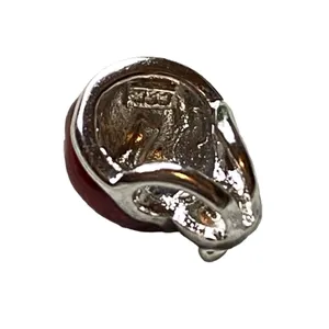 925 sterling silver red enamel Black Dots lady bug charm for bracelets/ Pendant thumbnail 2