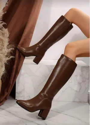 Brown Tall Boots Size 7 thumbnail 2