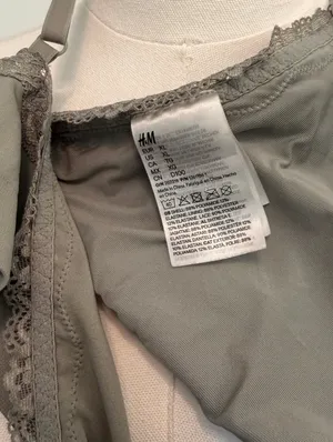 H&M green lace trimmed unlined bralette thumbnail 7