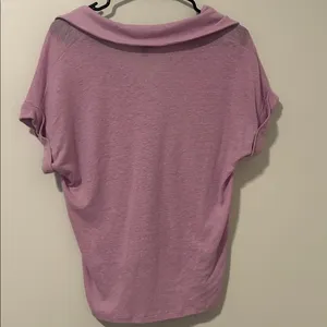Banana Republic Linen Blend Collared Lightweight Boho Shirt Size Medium Purple thumbnail 3