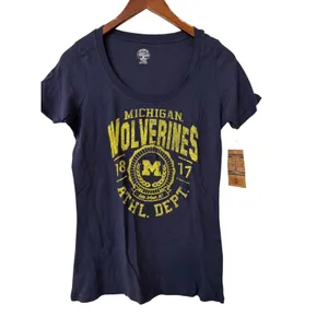 Rivalry Threads Michigan Wolverines Navy Blue Graphic T-Shirt Womens Large 11/13 thumbnail 5