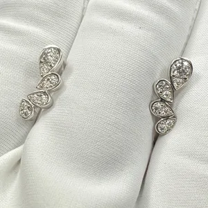 Sterling Silver Josephine zircons Pear-shaped zircon stone earrings thumbnail 1