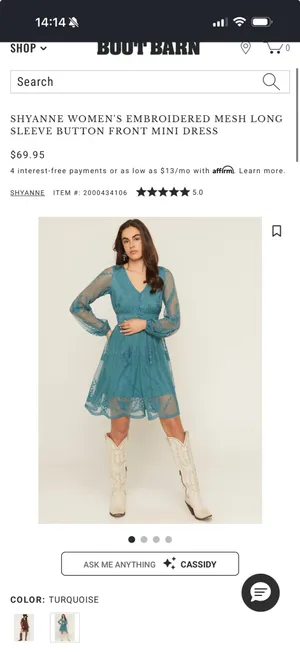 Shyanne Boot Barn Dress thumbnail 1