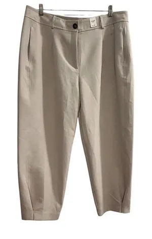 Abercrombie & Fitch Women's Size 18 Beige Chino Pants‎ Tapered Leg thumbnail 1