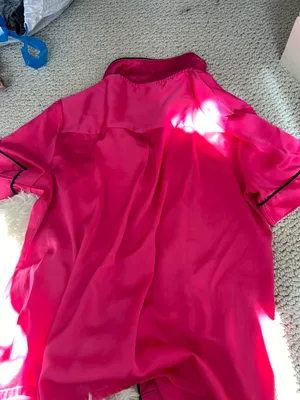 Stars Above Pink and Black Pajama Lounge Silky Set thumbnail 2