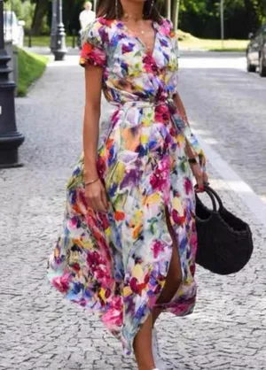 Rainbow Color Mini Dress Multiple Size XL thumbnail 1