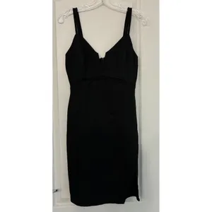 DO+BE Womens Black V-Neck Bodycon Mini Dress GY0272‎ Size M LBD Cocktail Party thumbnail 6