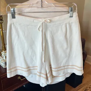 Cream and Tan Striped Sweater and Shorts Set thumbnail 5