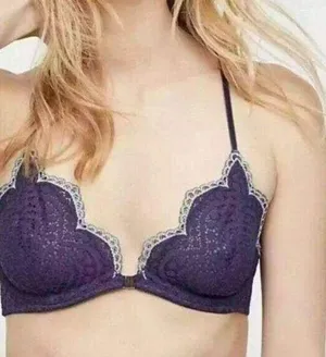 Free People Slow Dance Underwire Bra in Deep Navy Size 32D NWT thumbnail 1