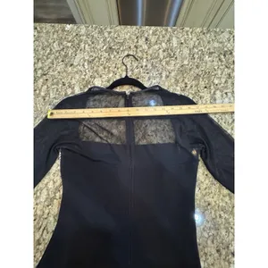 Vintage Lillie Rubin Black Maxi Dress Mesh Square Neck Beaded Size Medium thumbnail 14