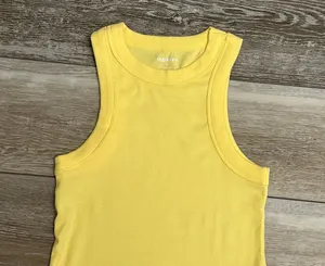 Sz XS Yellow Rib Knit Tank Top Adorable!! thumbnail 3