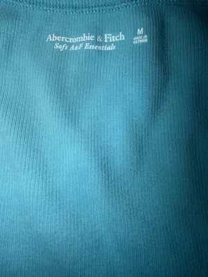 Abercrombie & Fitch Sky Blue Ribbed Scoop Neck Bodysuit thumbnail 5