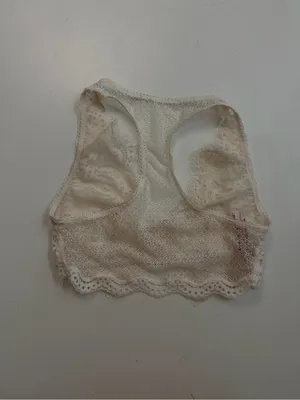 Victorias Secret Dream Angels Bralette Floral Lace Corset Unlined Ivory Cream thumbnail 5