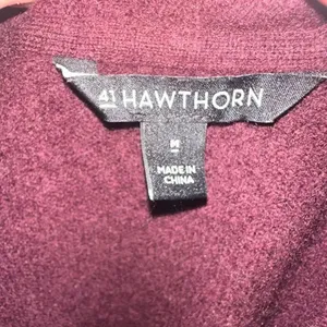 41 Hawthorn Stitchfix burgundy luxe cashmere cardigan sweater thumbnail 3