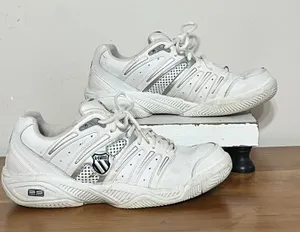 K-Swiss Defier‎ RS Women 11 White Silver Tennis Shoes 92664102 LOW Shock Spring thumbnail 1