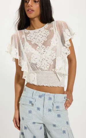 Free People Eclipse Garden Top- size Small thumbnail 1