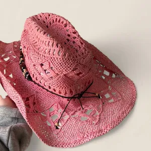 Source Unknown pink festival cowboy Women's Pink Hat thumbnail 1