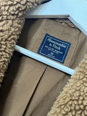 Abercrombie & Fitch Teddy Coat XS Camel Sherpa Faux Fur Cozy Oversized Winter thumbnail 5