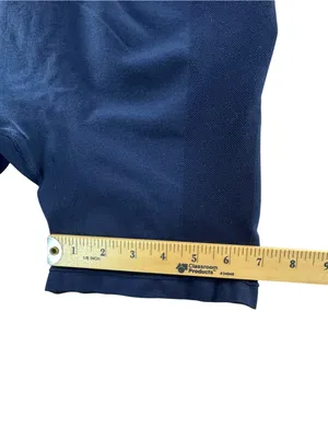 High-Rise navy blue Bike Shorts with Wide Waistband thumbnail 4