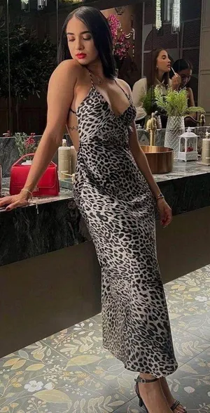 Zara maxi dress cheetah leopard animal print slip satin evening party cocktail thumbnail 2