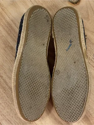Toms Alpargata Polkadot Espadrille Canvas‎ Slip On Flats Shoes Black White 7.5 thumbnail 8