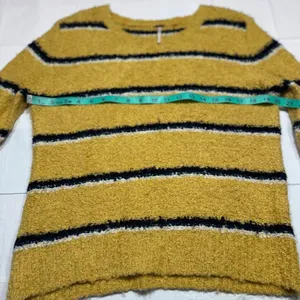 Free People "Best Day Ever" Alpaca-Blend Boucle Stripe Sweater thumbnail 6