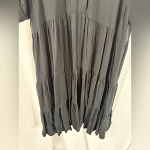 Grace & Karma‎ 100% Rayon Cottagecore Puff Sleeve Ruffle Midi Dress Size XL thumbnail 4