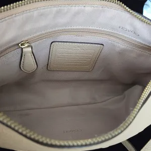 Coach Charley Embossed Horse and Carriage Pebbled Leather Crossbody TAN thumbnail 11
