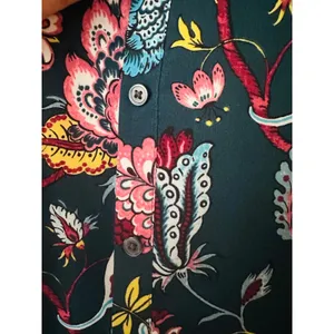 Ann Taylor LOFT Dress Womens 10T Tall Teal Green Floral Paisley Henley Shift thumbnail 3