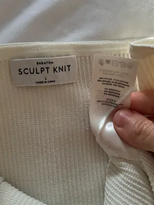 Aritzia Babaton Sculpt Knit White Strapless Sweetheart Neckline Tube Top Large thumbnail 5