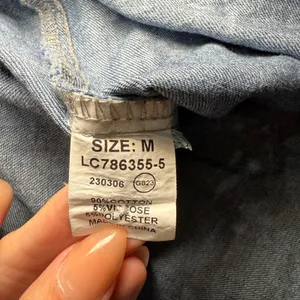 Vintage Acid Wash Denim‎ Dress Sleeveless Button Down 90s Medium thumbnail 4