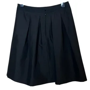 White House Black Market Black Pleated A-Line Skirt Size 4 Preppy Classic thumbnail 3