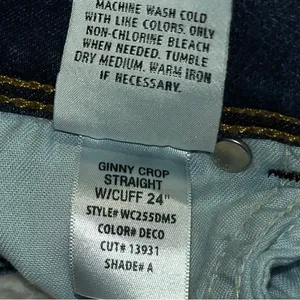 Hudson Crop Ginny Jeans Women's Dark Blue Jeans Size 25 thumbnail 6