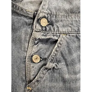 Abercrombie & Fitch Medium Wash Denim Shortalls Overalls XS Utility Bib‎ Pocket thumbnail 6