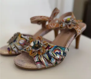 ***SALE!!!*** Multicolor floral high heel sandals thumbnail 1