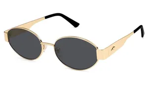 Retro Oval Sunglasses Gold thumbnail 1
