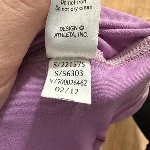 ATHLETA | Women's Lilac‎ Purple Cap Short Sleeve Athletic Fitted Workout Top, S thumbnail 6