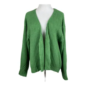Code X Mode Cardigan Sweater S Chunky Knit Green Open Oversized‎ New thumbnail 12