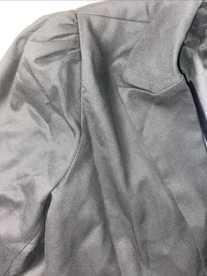 NWT The drop Classic Black Women's Double-Breasted Blazer with cutout back thumbnail 4
