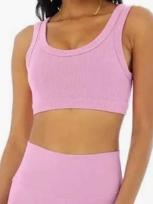 Alo Pink Biker Yoga Shorts thumbnail 3